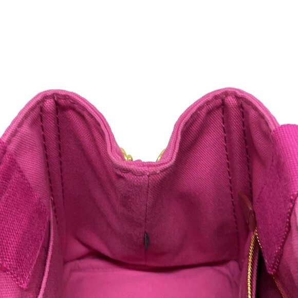 Auth PRADA Canapa Pink Canvas Tote Bag - Picture 11 of 16